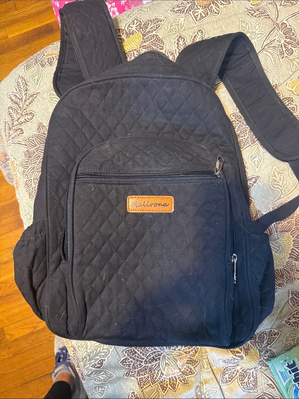 Maliroma Quilted Black Backpack